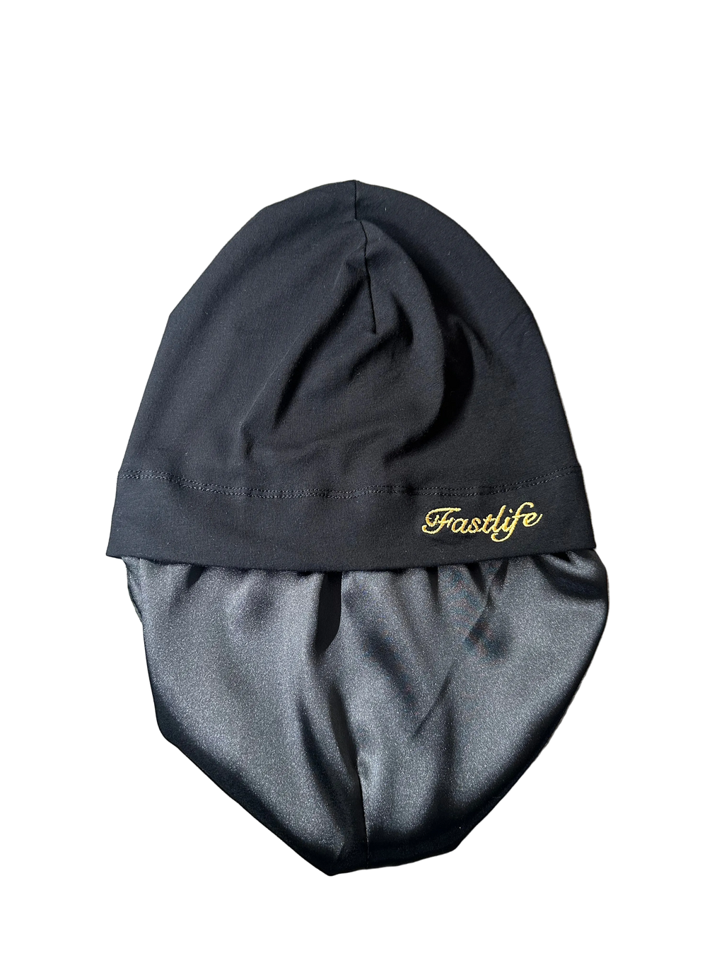 Black Satin-Lined Skull Cap